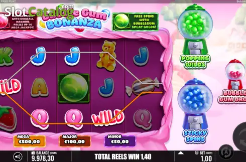 Οθόνη3. Bubble Gum Bonanza Κουλοχέρης 