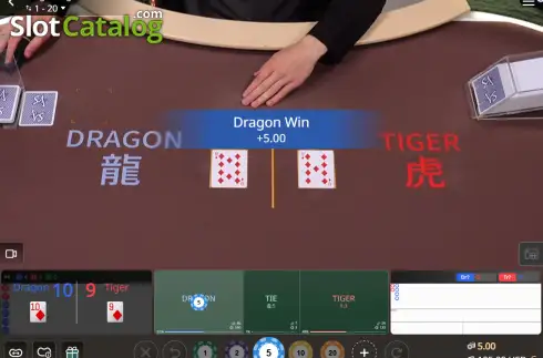 Οθόνη3. Dragon Tiger (SA Gaming) Κουλοχέρης