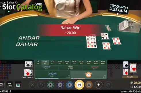 Οθόνη3. Andar Bahar (SA Gaming) Κουλοχέρης 