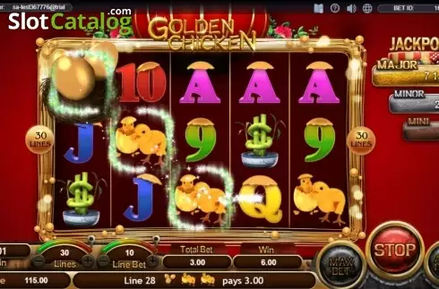 Οθόνη3. Golden Chicken (SimplePlay) Κουλοχέρης
