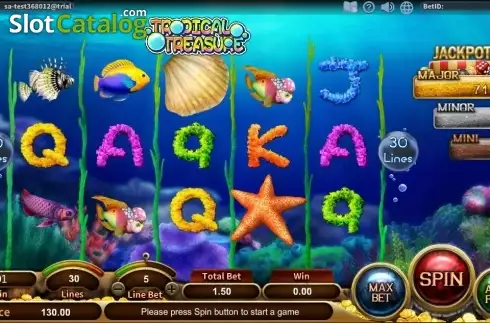 Οθόνη2. Tropical Treasure (SimplePlay) Κουλοχέρης