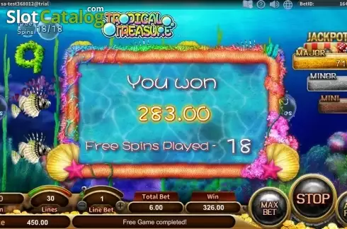Οθόνη4. Tropical Treasure (SimplePlay) Κουλοχέρης