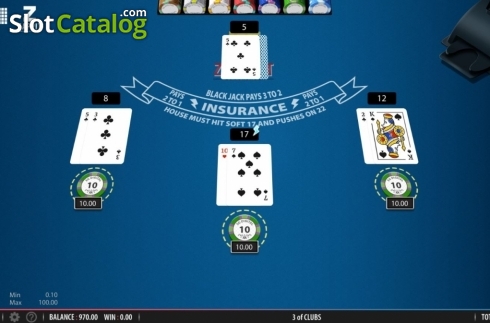 Οθόνη3. Zappit Blackjack Κουλοχέρης