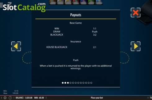 Οθόνη8. Zappit Blackjack Κουλοχέρης