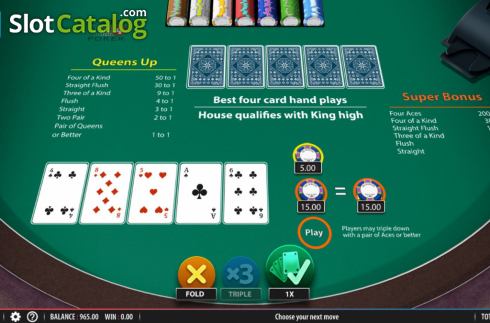 Οθόνη3. Crazy 4 Poker (Shuffle Master) Κουλοχέρης
