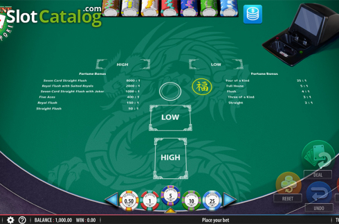 Οθόνη2. Fortune Pai Gow Poker Κουλοχέρης