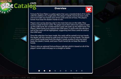 Οθόνη8. Fortune Pai Gow Poker Κουλοχέρης