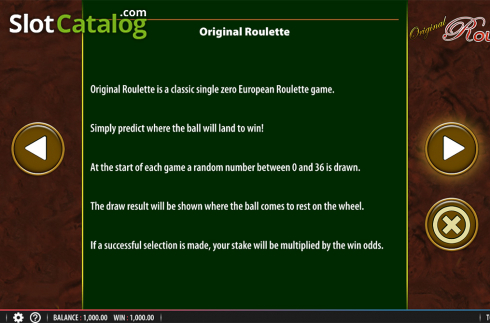 Οθόνη7. Original Roulette Κουλοχέρης