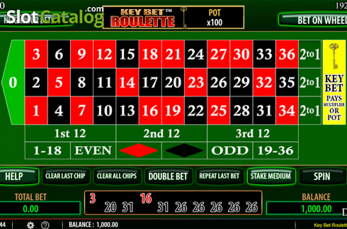 Οθόνη2. Key Bet Roulette Κουλοχέρης
