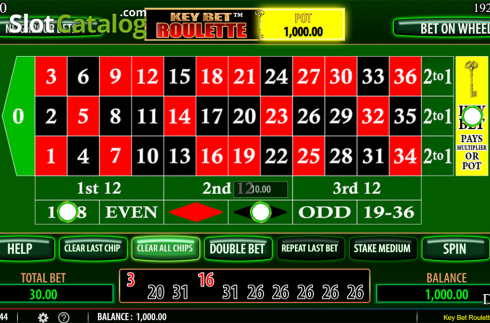 Οθόνη3. Key Bet Roulette Κουλοχέρης
