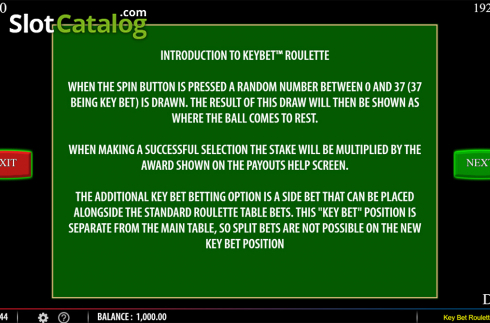 Οθόνη7. Key Bet Roulette Κουλοχέρης