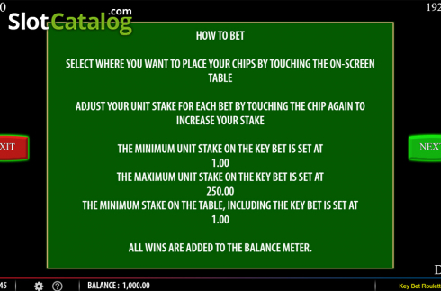 Οθόνη9. Key Bet Roulette Κουλοχέρης
