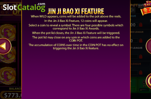 Οθόνη9. Jin Ji Bao Xi Jackpot Wars Κουλοχέρης 