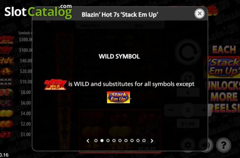 Οθόνη9. Blazin Hot 7s Stack Em Up Κουλοχέρης
