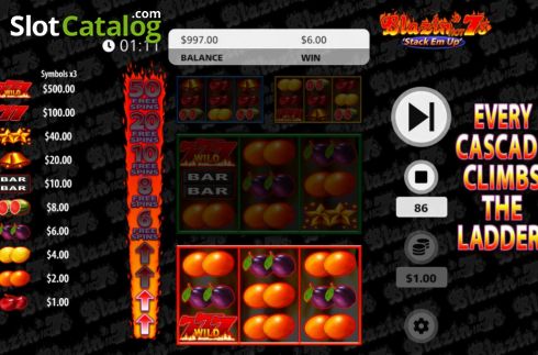 Οθόνη4. Blazin Hot 7s Stack Em Up Κουλοχέρης