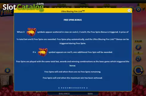 Οθόνη5. Ultra Blazing Fire Link India Κουλοχέρης