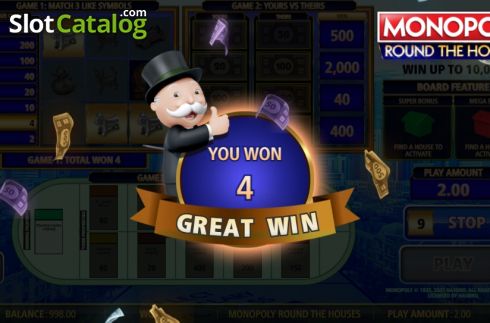 Οθόνη3. Monopoly Round The Houses Κουλοχέρης