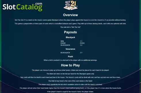 Οθόνη5. Bet The Set 21 Κουλοχέρης 