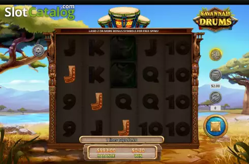 Οθόνη3. Savannah Drums Κουλοχέρης