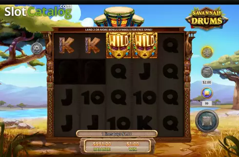 Οθόνη4. Savannah Drums Κουλοχέρης