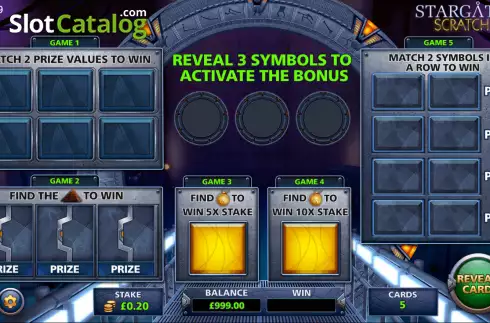 Οθόνη3. Stargate Scratch Κουλοχέρης