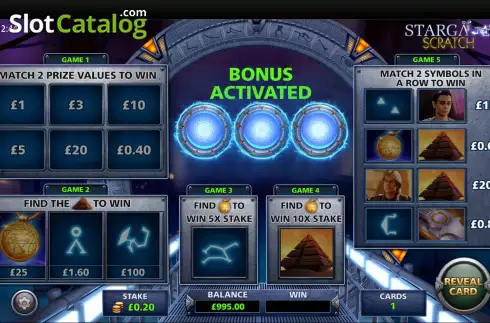 Οθόνη4. Stargate Scratch Κουλοχέρης