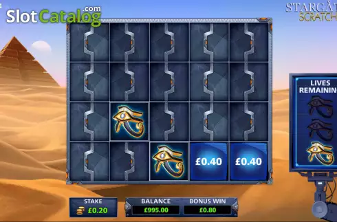 Οθόνη5. Stargate Scratch Κουλοχέρης