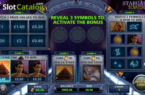 Οθόνη7. Stargate Scratch Κουλοχέρης