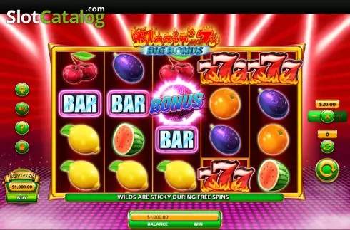 Οθόνη2. Blazin Hot 7s Big Bonus Κουλοχέρης