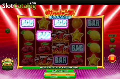 Οθόνη3. Blazin Hot 7s Big Bonus Κουλοχέρης