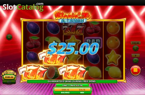 Οθόνη4. Blazin Hot 7s Big Bonus Κουλοχέρης