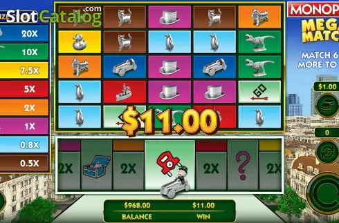 Οθόνη6. Monopoly Mega Match Κουλοχέρης
