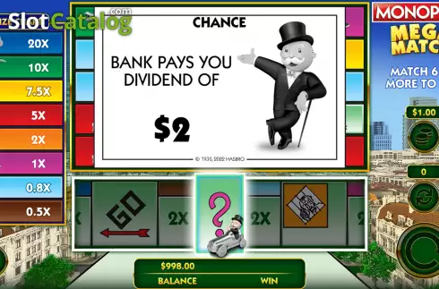 Οθόνη7. Monopoly Mega Match Κουλοχέρης
