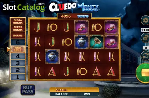 Οθόνη6. Cluedo Mighty Ways Κουλοχέρης 