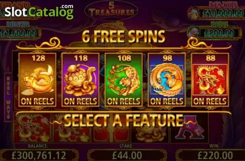 Οθόνη2. 5 Treasures (Shuffle Master) Κουλοχέρης