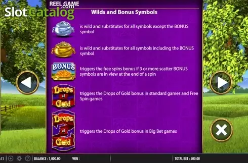 Οθόνη5. Rainbow Riches Drops of Gold Κουλοχέρης