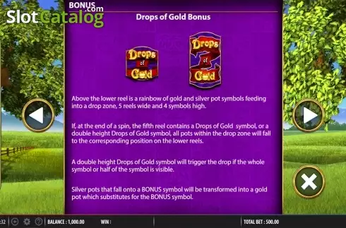 Οθόνη8. Rainbow Riches Drops of Gold Κουλοχέρης