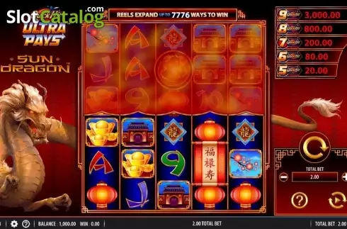 Οθόνη2. Quick Hit Ultra Pays Sun Dragon Κουλοχέρης