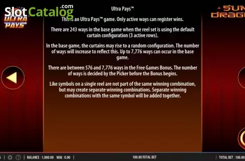 Οθόνη9. Quick Hit Ultra Pays Sun Dragon Κουλοχέρης
