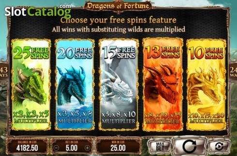 Οθόνη4. Dragons of Fortune Κουλοχέρης 
