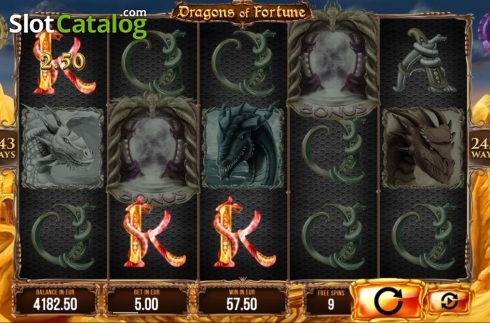 Οθόνη5. Dragons of Fortune Κουλοχέρης 