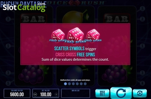 Οθόνη5. Dice Rush Κουλοχέρης 