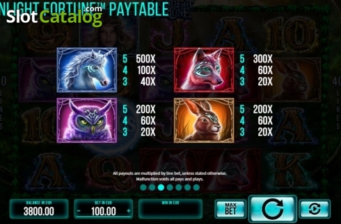 Οθόνη7. Moonlight Fortune Κουλοχέρης