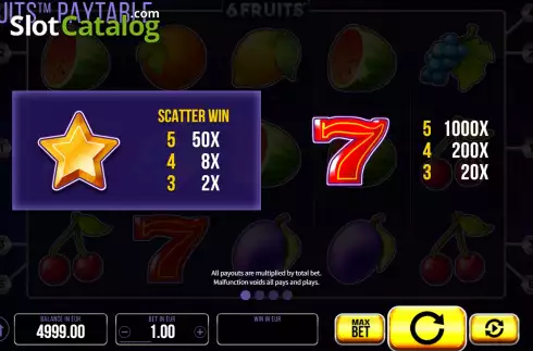 Οθόνη6. 6 Fruits Κουλοχέρης