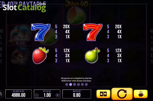 Οθόνη8. Joker 40 Κουλοχέρης