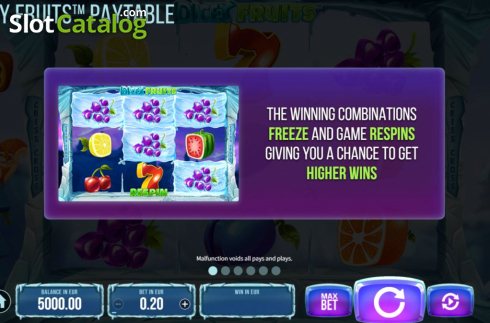 Οθόνη6. Dicey Fruits Κουλοχέρης