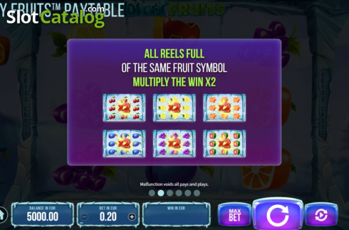 Οθόνη7. Dicey Fruits Κουλοχέρης