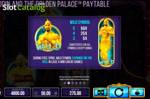 Οθόνη6. Aladdin and the Golden Palace Κουλοχέρης