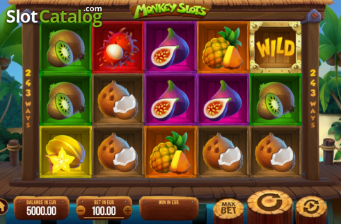 Οθόνη2. Monkey Slots Κουλοχέρης