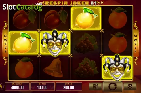 Οθόνη4. Respin Joker 81 Κουλοχέρης